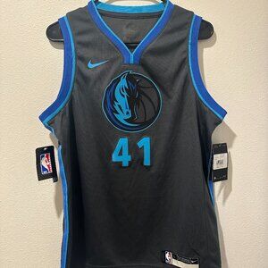 🎀Youth-DirkNowitzki Dallas Mavericks Nike City Edition SwingmanJersey-Anthracite